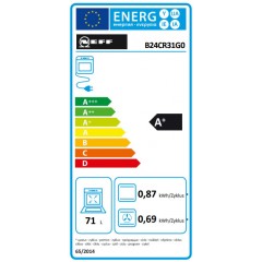 Neff B24CR31G0 Φούρνος άνω Πάγκου 71lt Π59.6εκ. Γκρι